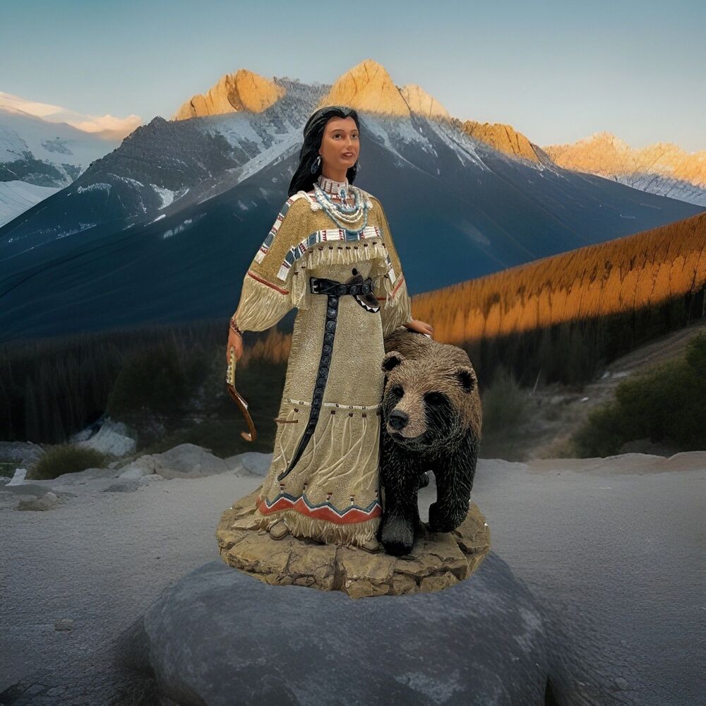 VTG Hamilton Collection Princess of the Plains Noble Beauty Sculpture 1995 9”